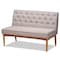 Baxton Studio Riordan Mid-Century Modern Grey Fabric and Walnut Brown Finished Wood 3-Piece Dining Nook Set 186-11355-9305-Zoro - alternate 10